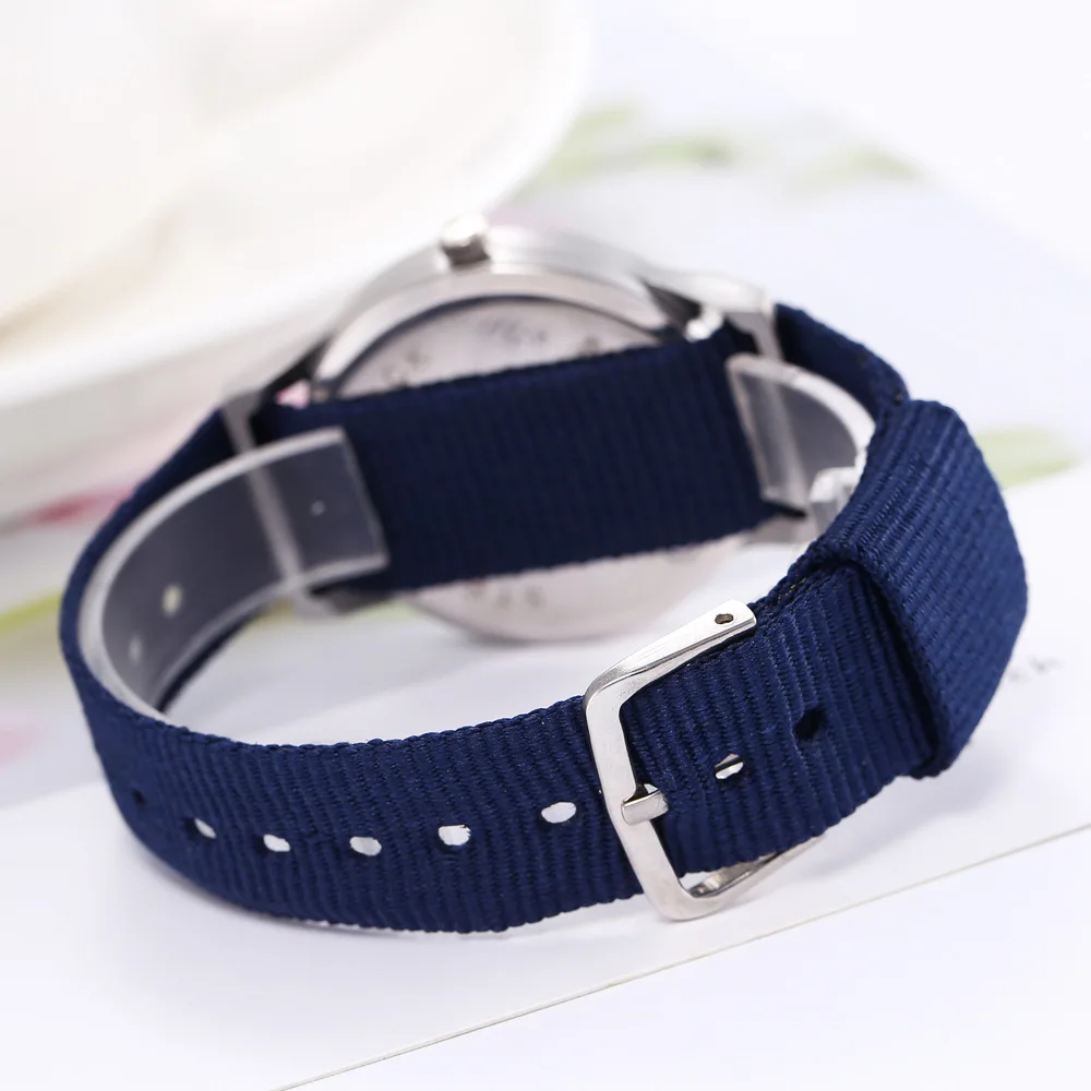 새로운 캔버스 어린이 소년 패션 시계 캐주얼 석영 조절 팔찌 선물 멋진 멋진 시계