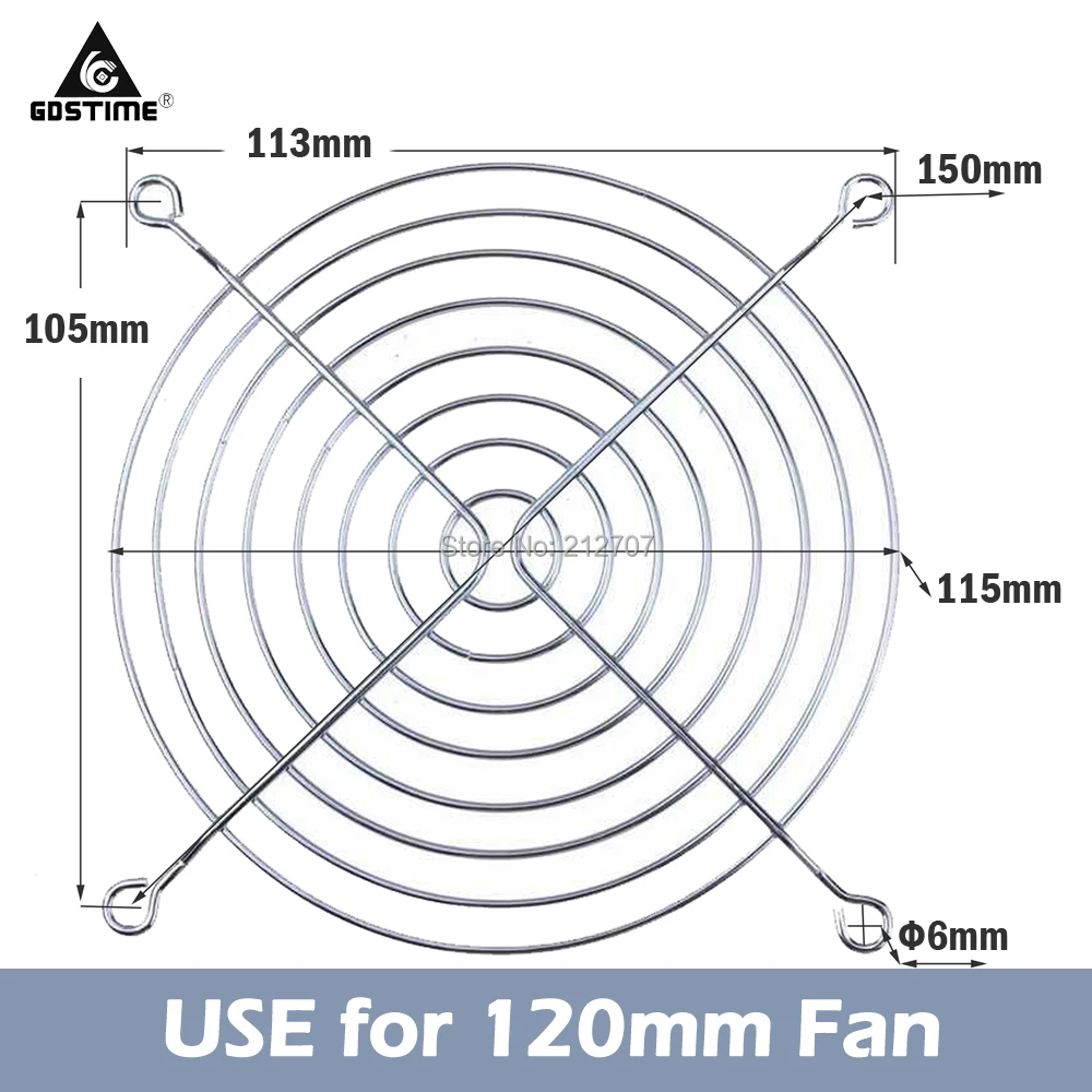 5 Pieces CPU Fan Grill for Cooling Fan 120mm 12cm Fan Protector Metal Finger Guard Computer Fan Accessories