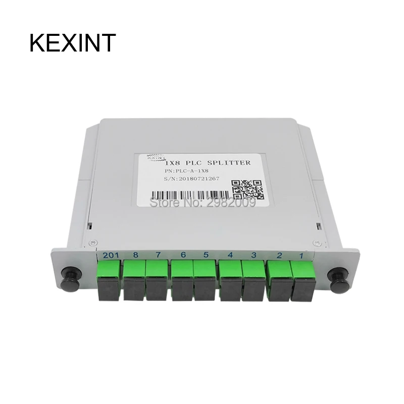 KXT Wholesale PLC Splitter SC/APC 1X8 Insertion /LGX /Cassette type Fiber Optic / 10piece