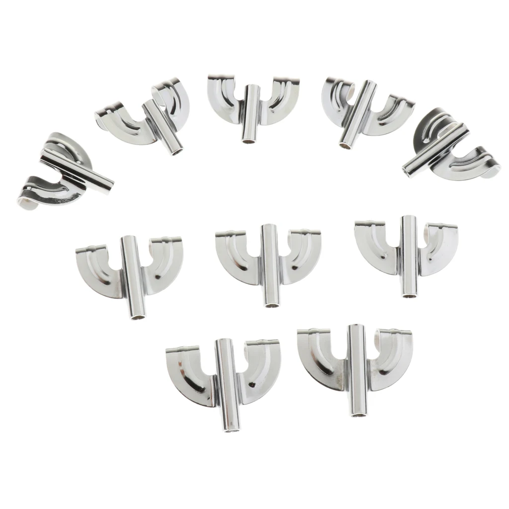 20 Pieces Plating Bass Drum Claw Hook for Drum Percussion Instrument Parts 55x43mm