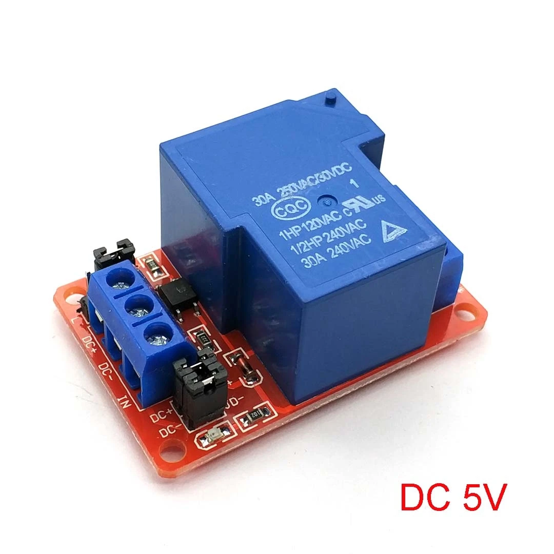 DC 5V 12V 24V 30A High Power 1-Channel Relay Module With Optocoupler H/L Level Triger for Arduino Mega AVR PIC DSP ARM