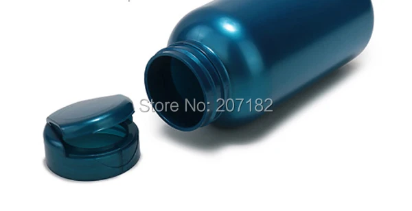 20pcs 200ml Pearl Blue PET Plastic Bottles, Capsules Bottles, Solid Containers,Empty Packing Storages With Flip Caps