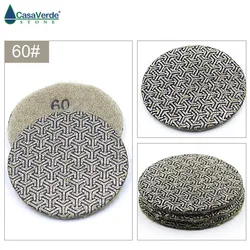 3 pçs/set por grit 2 polegada 50mm galvanizado diamante almofadas de polimento seco e molhado para moagem pedra diamante almofadas abrasivas