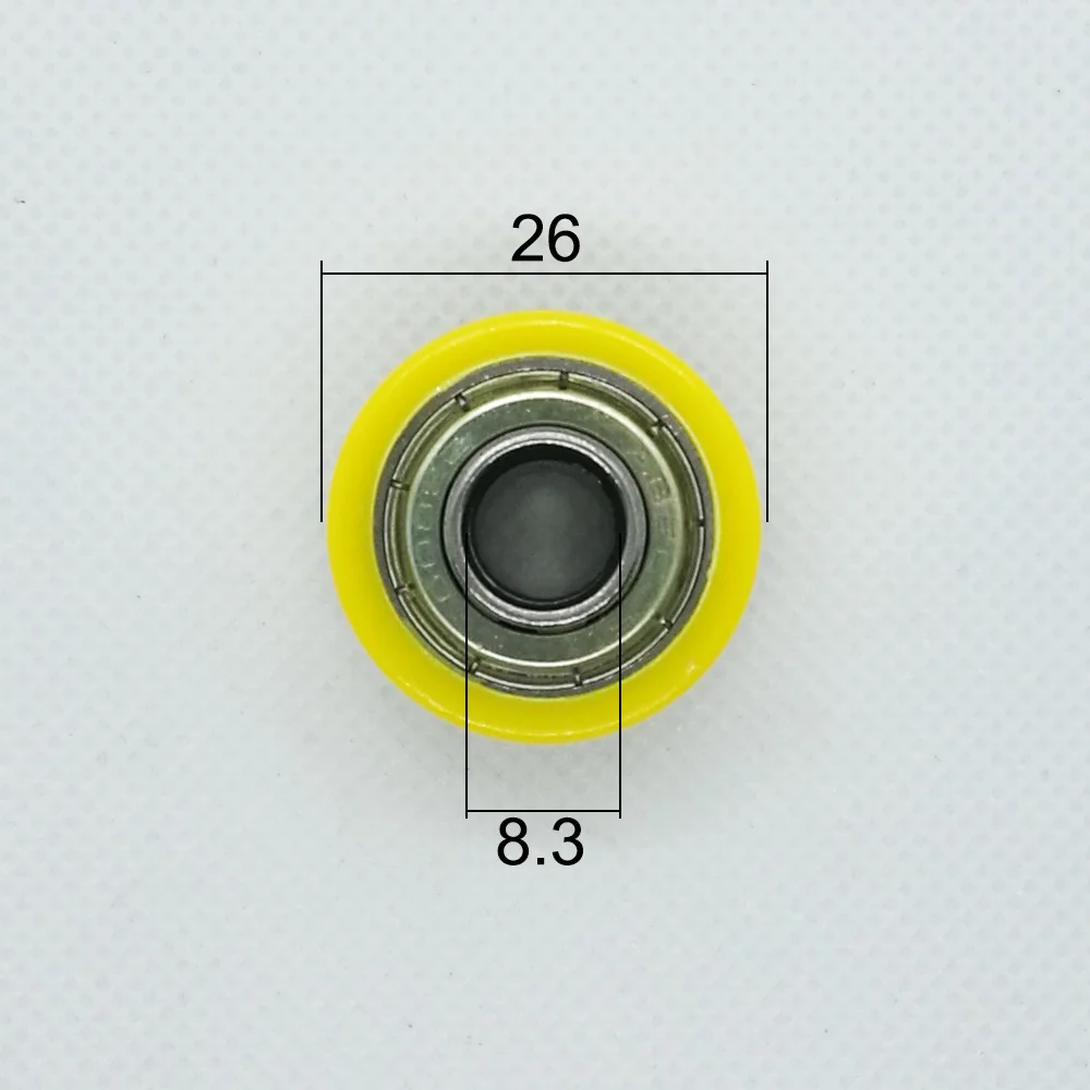 Powlekane tworzywem 26mm mała piłka przenośnik koło łożyska rolka flex stół przenośnika 8mm wałek 608 ZZ mini skate