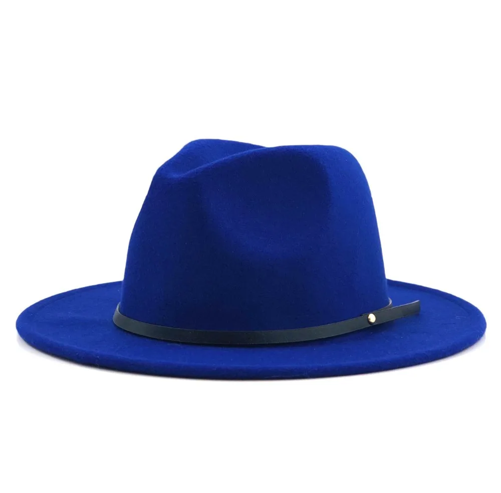 

Wool Fedora Hat Hawkins Felt Cap Wide Brim Ladies Trilby Chapeu Feminino Hat Women Men Jazz Church Godfather Sombrero Caps