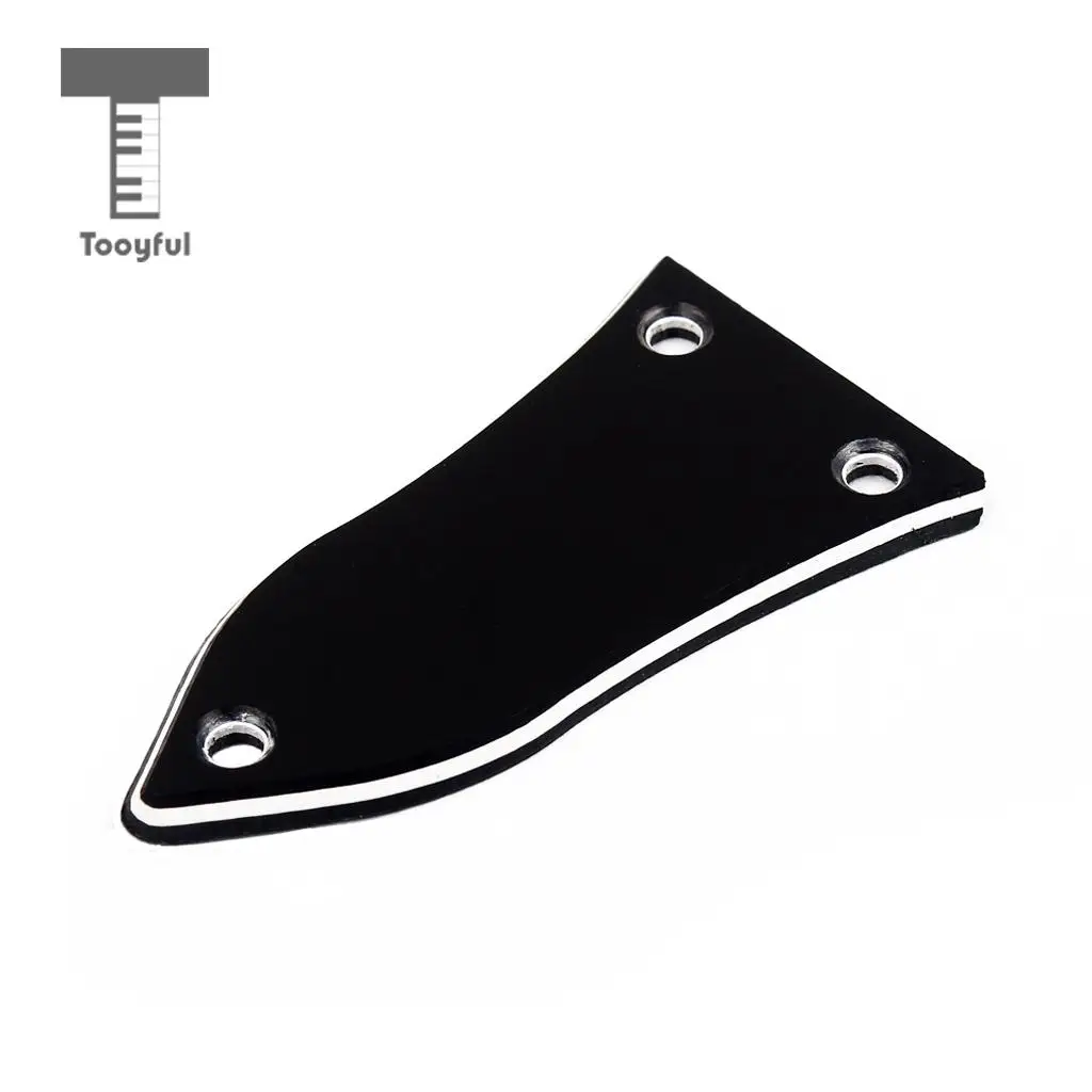 Tooyful Durable 3ply Plastic 2mm Thickness Truss Rod Cover 3-hole with 3 Mounting Screws Set Guitar Parts