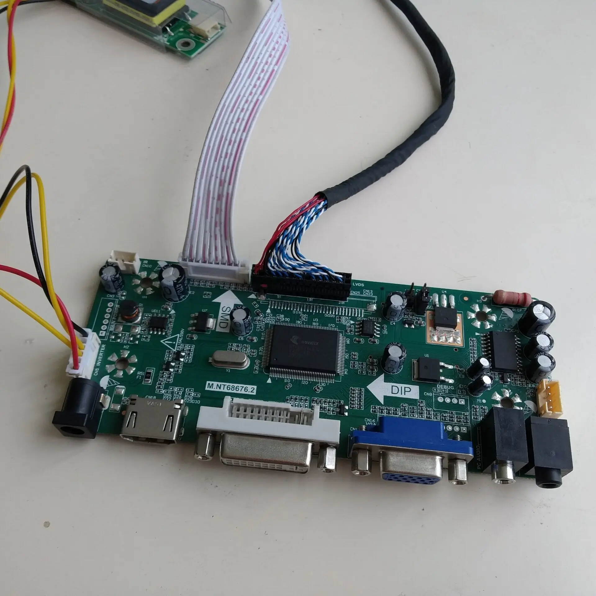 Imagem -05 - Hdmi Dvi Vga Lcd Kit de Placa Controladora Faça Você Mesmo para 30pin Lm171wx3-tla1 1440*900 Painel Monitor Tela Lâmpadas Ccfl m. Nt68676