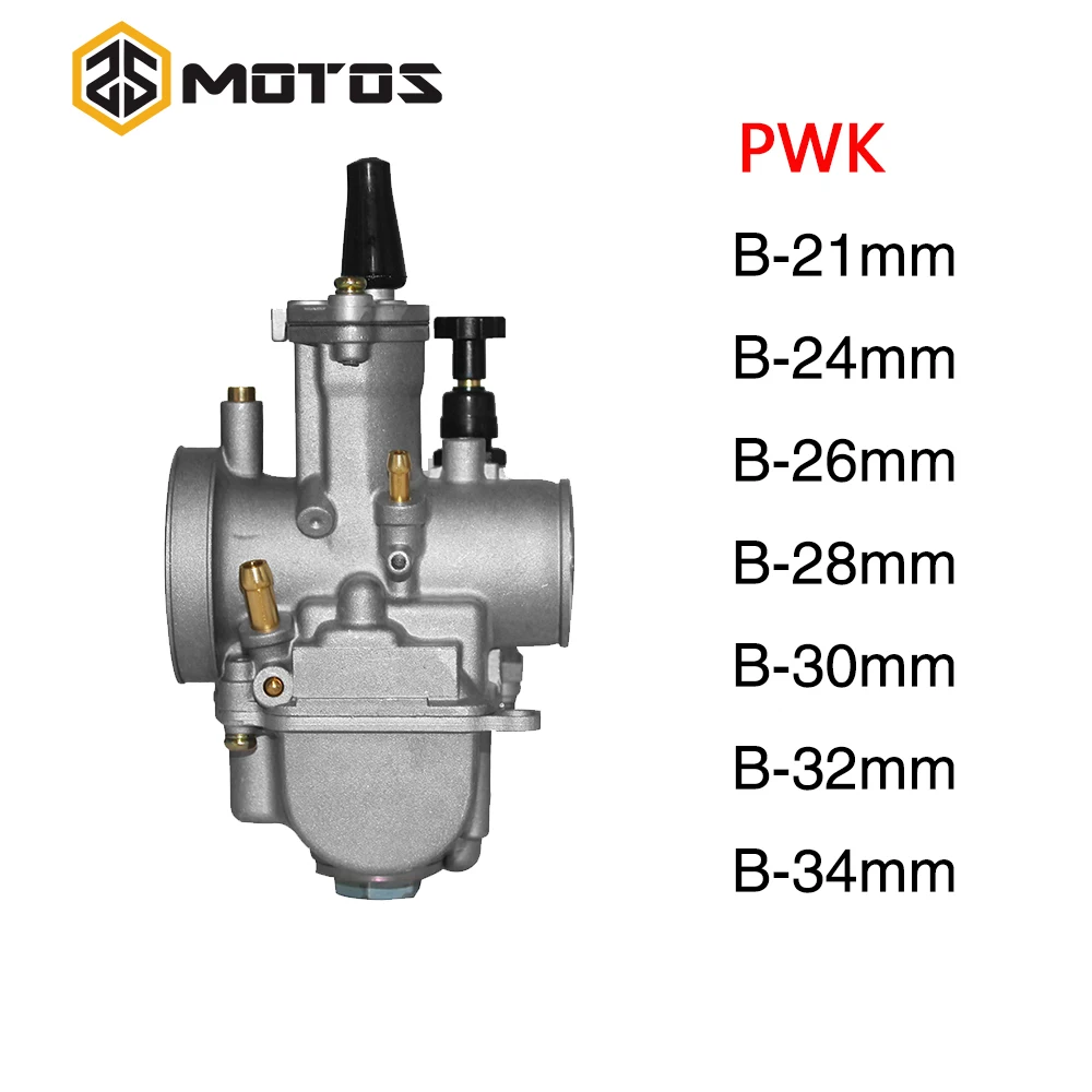 ZS MOTOS Motorcycle For Keihi Koso Pwk Carburetor Carburador 21 24 26 28 30 32 34mm with Power Jet Fit On Racing Motor 50-250cc