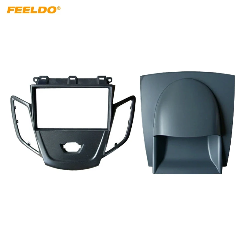 

FEELDO Car Stereo Refitting Radio Fascia Panel Frame For FORD Fiesta 2008-2011Audio 2Din Dashboard Face Frame Installation Mount