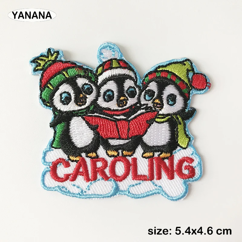 penguin singing caroling Clothing Decoration Patch Iron on Clothing