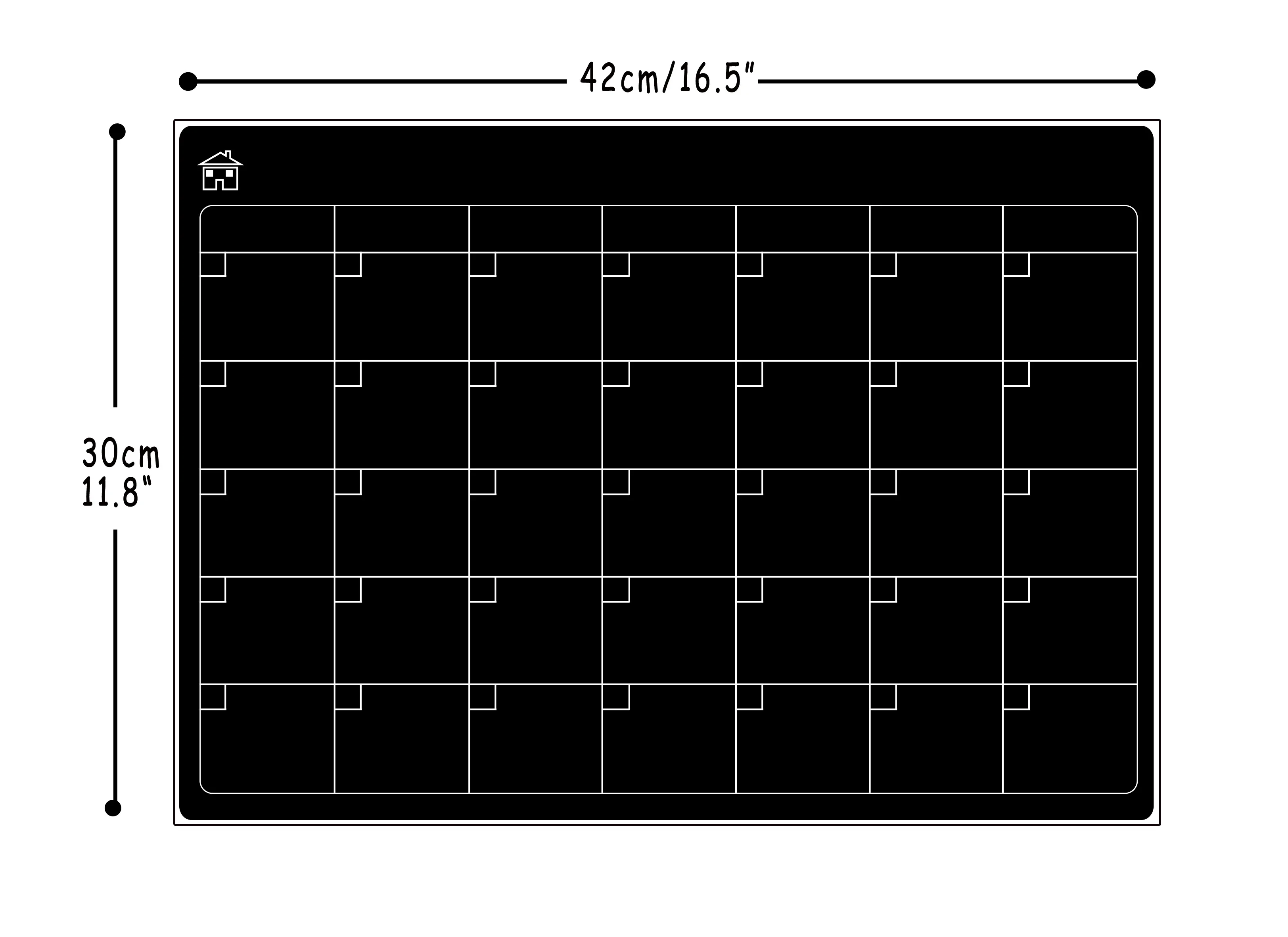 Hivillexun Magnetic Whiteboard Dry Erase Calendar Board Monthly Refrigerator Magnetic Whiteboard Chalkboard include 8 marker