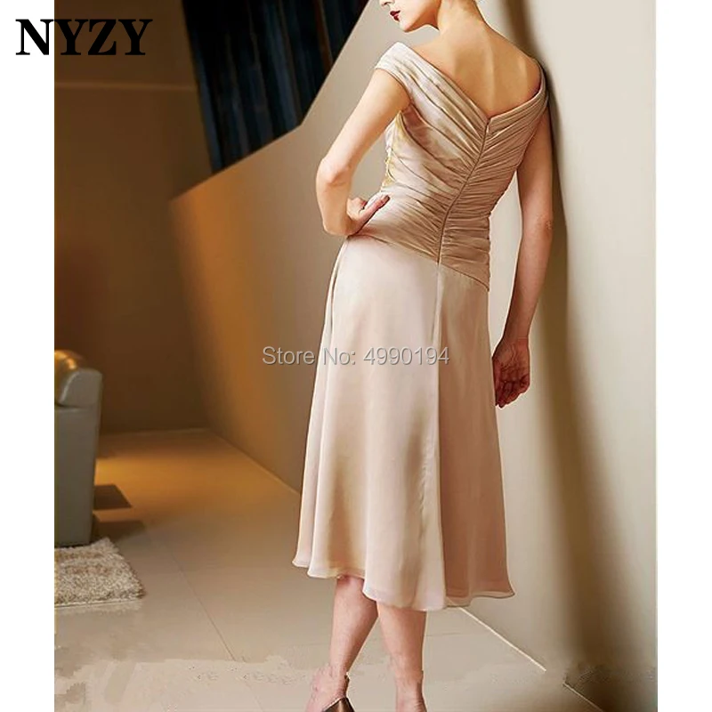 NYZY-vestido de gasa M135 para mujer, prenda sencilla de verano para fiesta, boda, invitados, té, champán, madre de la novia, novio, barato