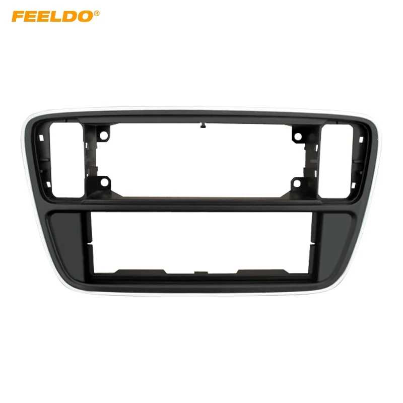 FEELDO Car 1DIN Radio Fascia Frame For VOLKSWAGEN UP Skoda Citigo Seat Stereo Plate Panel Frame Dash Installation Bezel Kit