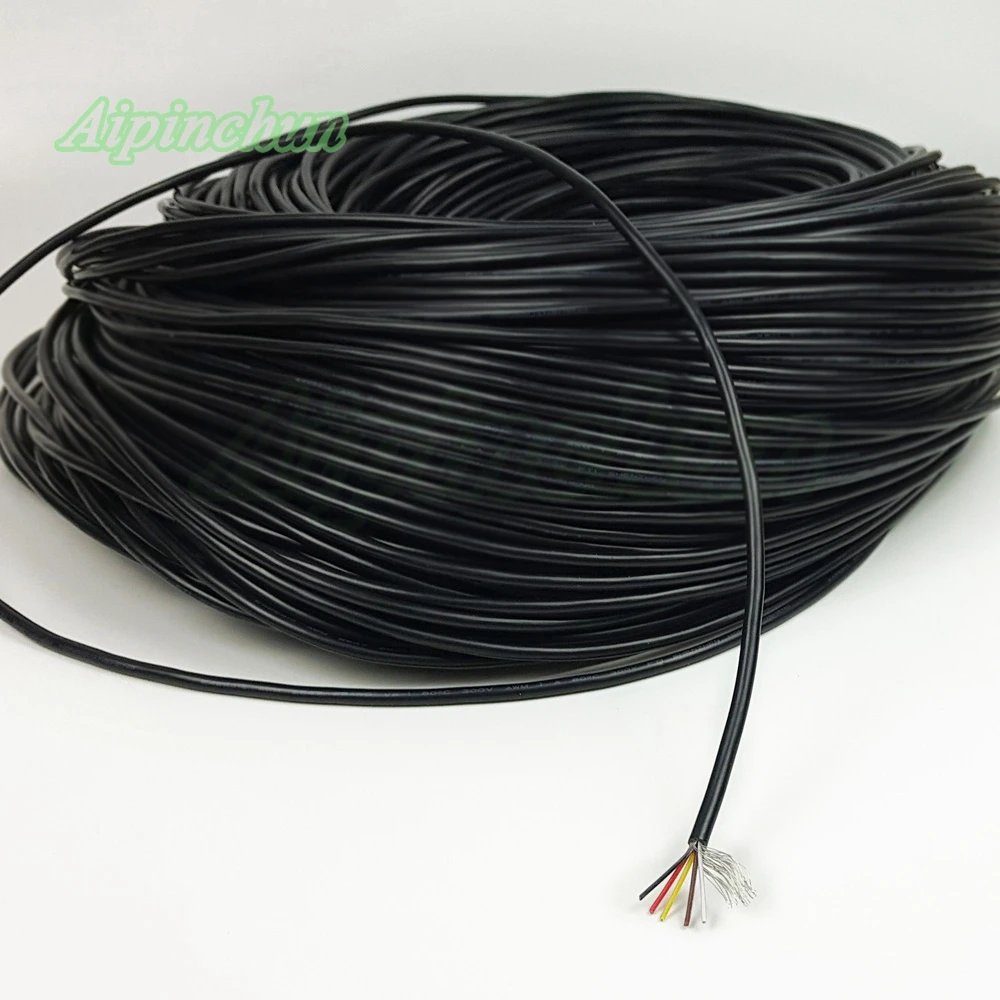 Aipinchun 20Meters 2 3 4 5 Core Shielded Wire 2547 28AWG 2.1 Channel Audio Line Signal Cable Shield Wire for Amplifier