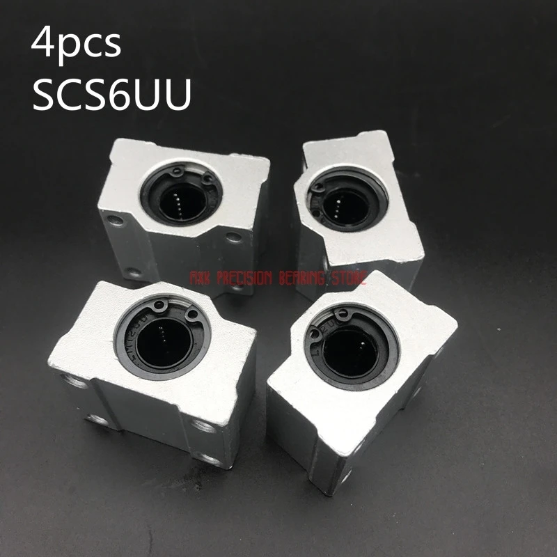 2023 Limited Linear Rail AXK Cnc Router Parts 4pcs/lot Free Shipping Sc6uu Scs6uu 6mm Linear Ball Bearing Block Cnc Router