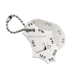 2pcs Pocket Fillet Weld Gauge weld ruler 2pcs Chain set Welding Gauge key weld surface joint inspection gauge