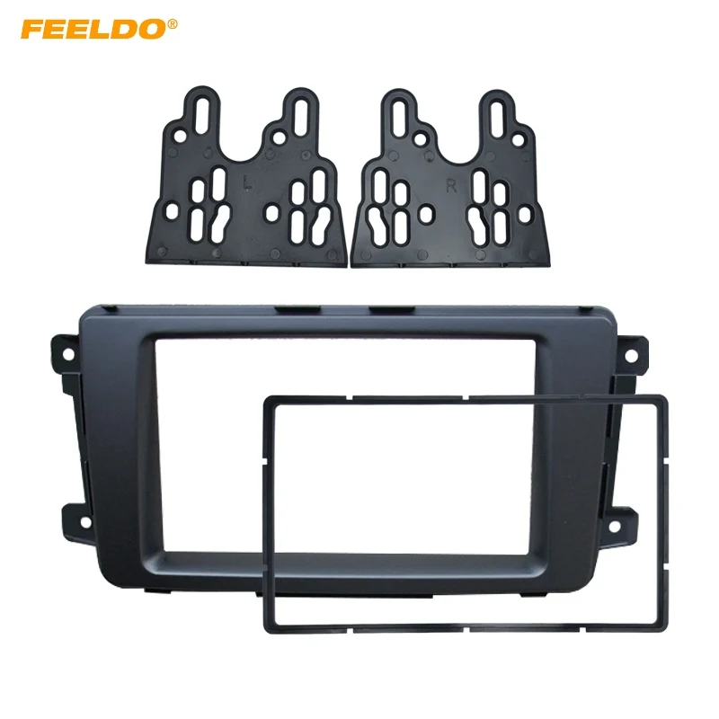 

LEEWA 2DIN Car Stereo Audio Radio Fascia Frame For MAZDA 2009 Cx-9 2007-2016 CD/DVD Plate Trim Panel Dash Mount Kit#5009