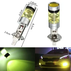 2Pcs/set Car Lights H1 LED 100W High Power LED Fog Driving Light Lamp Bulb 20SMD 2835 Yellow