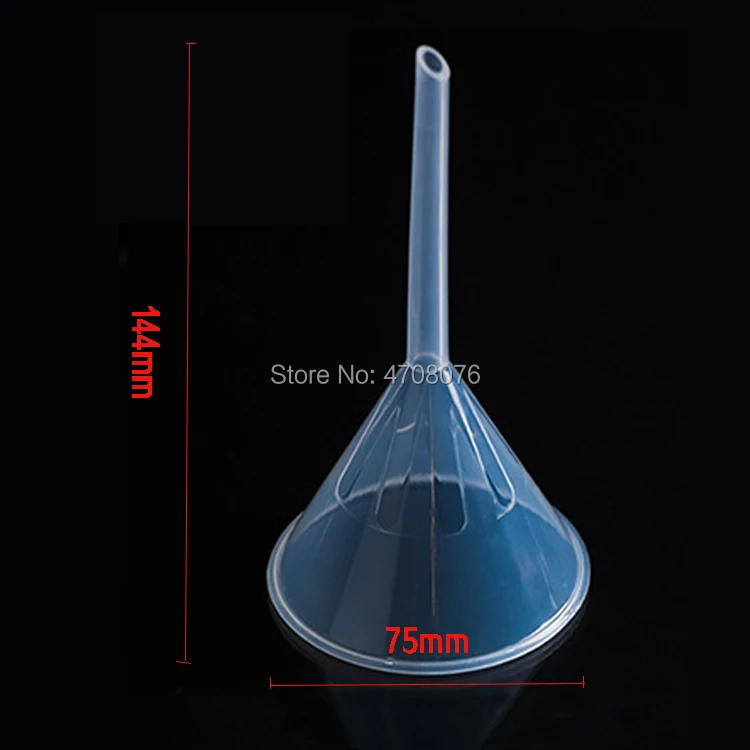 5pcs/set 50-60-75-100-120mm PP funnel Plastic lab filter funnel transparent for laboratory kitchen garage food grade