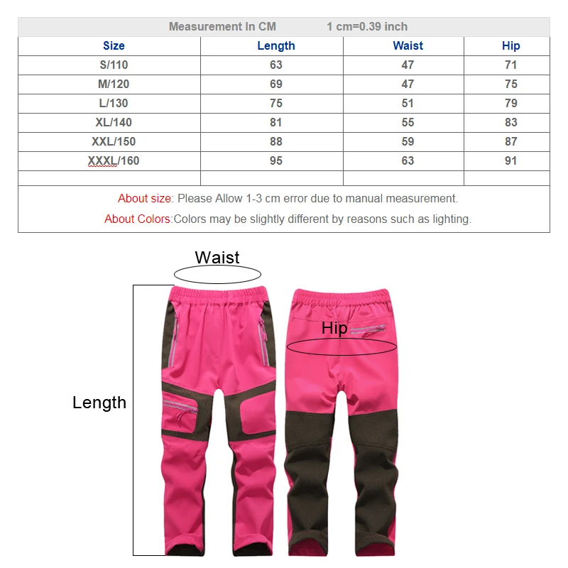 TRVLWEGO Hiking Travel Pants Summer Outing Children Patchwork Trousers Kids Boys Girls Sport Quick dry Prevent UV Pink Blue