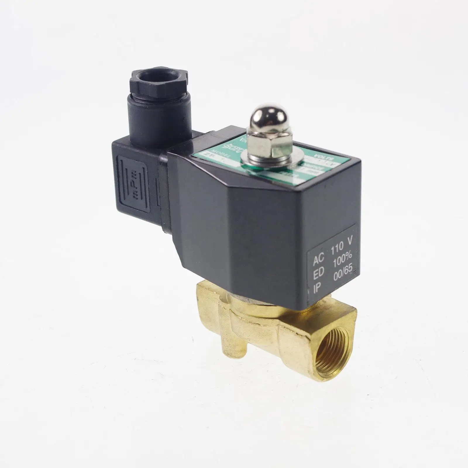 

1/2" BSPP NC Flow Bore 16mm Brass 12/24VDC 110/220VAC Methane Propane 2 Ways Solenoid Valve Gas Fuel Air Water