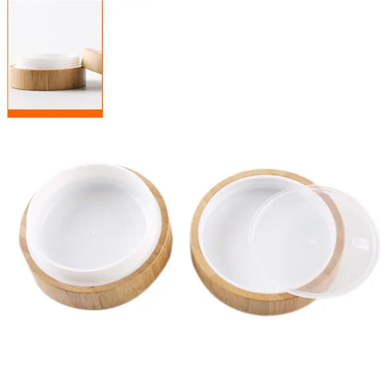 Pot à crème vide en bois de bambou 30g/50g, Portable, bricolage, incassable, boîte rechargeable, conteneur pour crème pour le visage et les cosmétiques