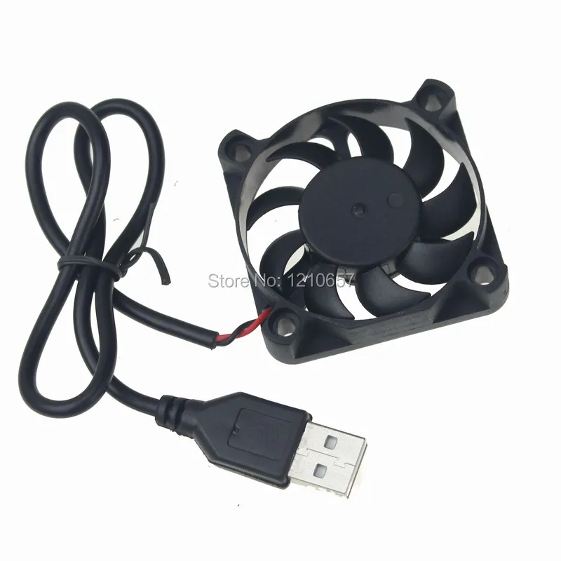 2 pcs DC 5V Fan Cooler 50mm 50x50x10mm 5010 USB PC Case CPU Motor Cooling Radiator Fans