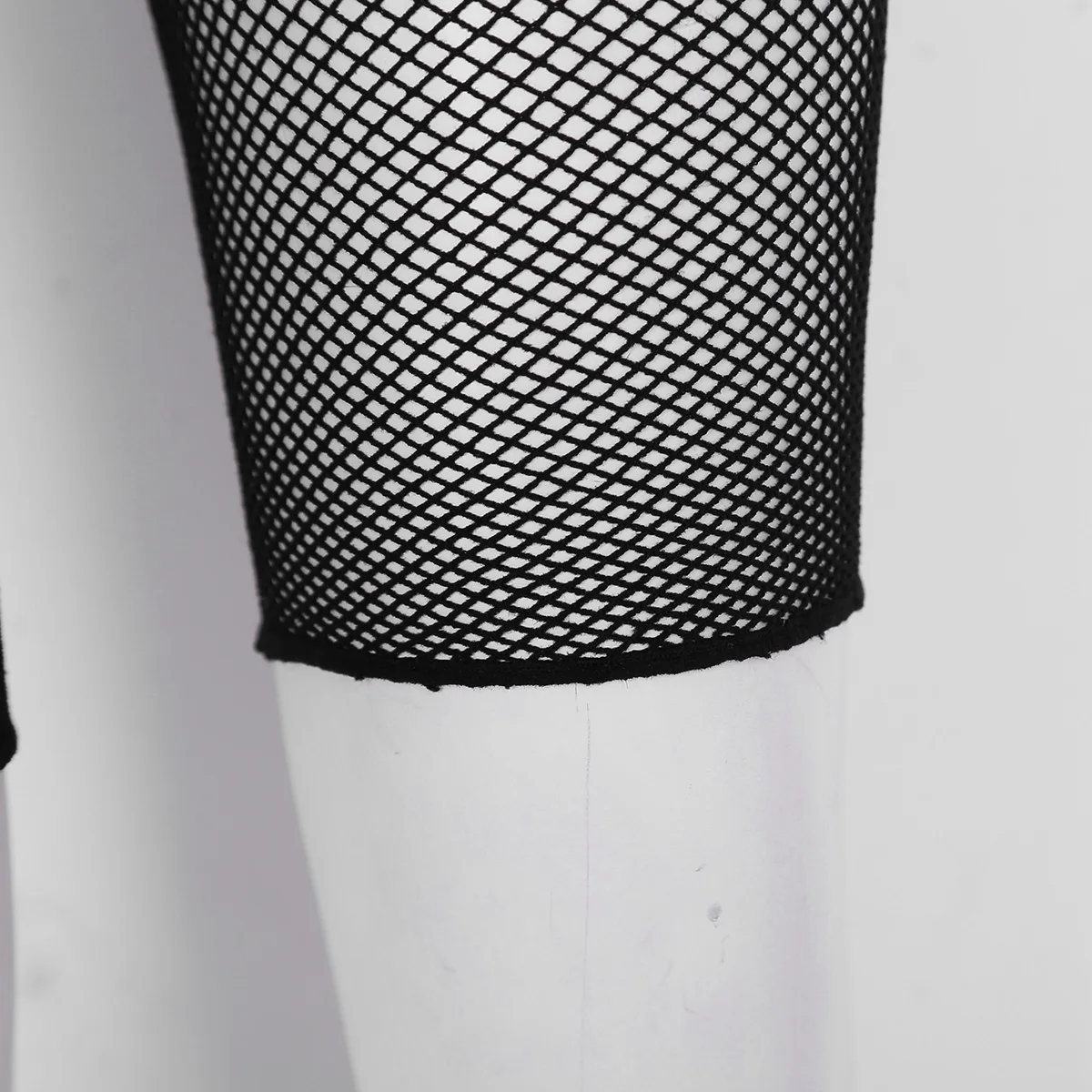 Sexy Women Adults Fishnet Mesh See Through High Waisted Knee Length Legging Half Pants for Legging Pants Nightwear