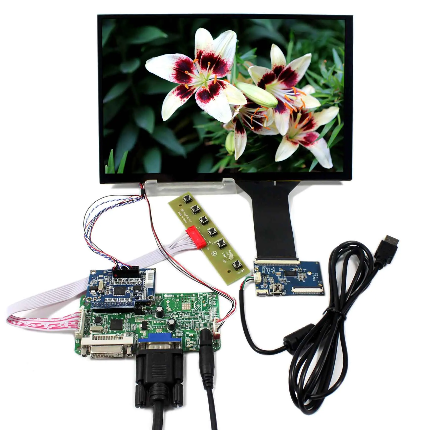 

10.1inch AHAV LCD Screen Backlight WLED DVI VGA LCD Controller Board B101UAN01.A 1920X1200 Resolution