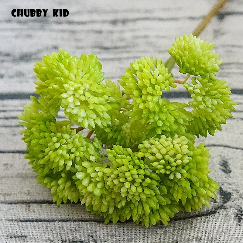 10pcs/lot ! wholesale High simulation MINI size soft silicone artificial Rice seed Succulent fake Aberdeen fruit Green plants