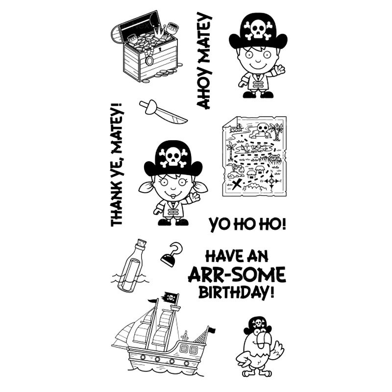 

pirate Transparent Clear Silicone Stamp/Seal for DIY scrapbooking/photo album Decorative clear stamp