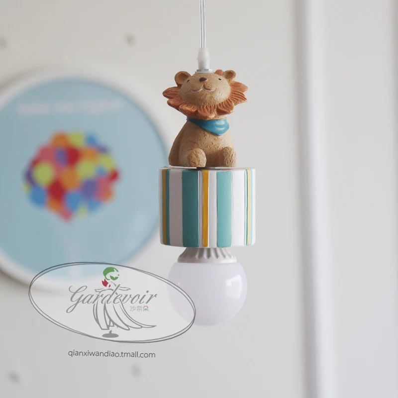 Christmas Art Decoration animal lamp Pendant Lights Children's Lamps E27 Cartoon Pendant Lighting for Kid's Room Bedroom Lampen