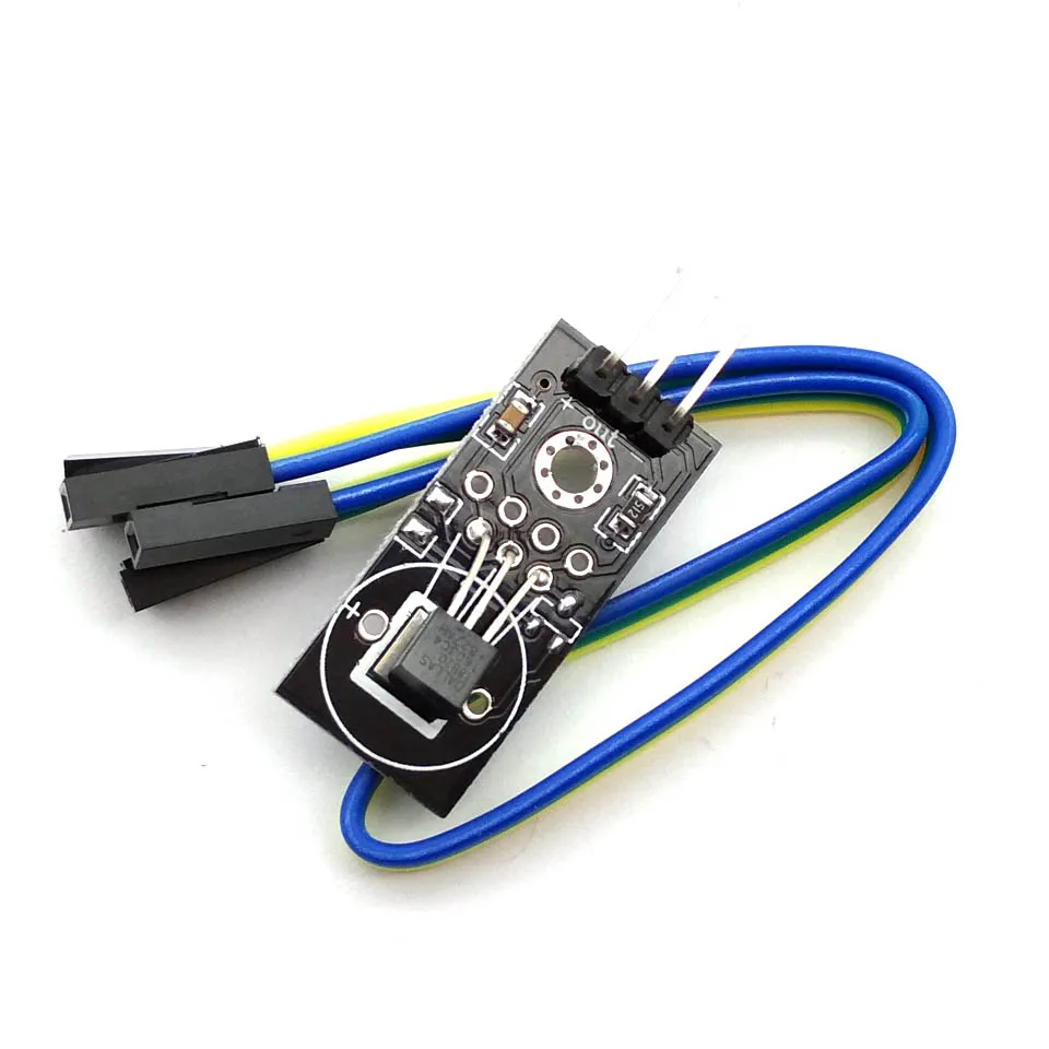 Одношиповый цифровой модуль датчика температуры DS18B20 с кабелем Dupont для Arduino, 1 шт.