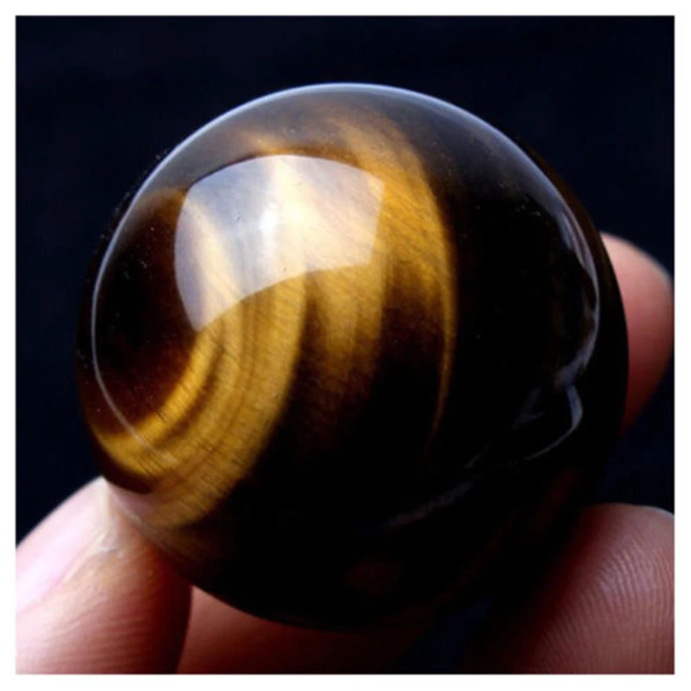 20-22mm Dark Yellow Asian Rare Tiger Eye Quartz Crystal Healing Ball 1pcs Sphere Beads