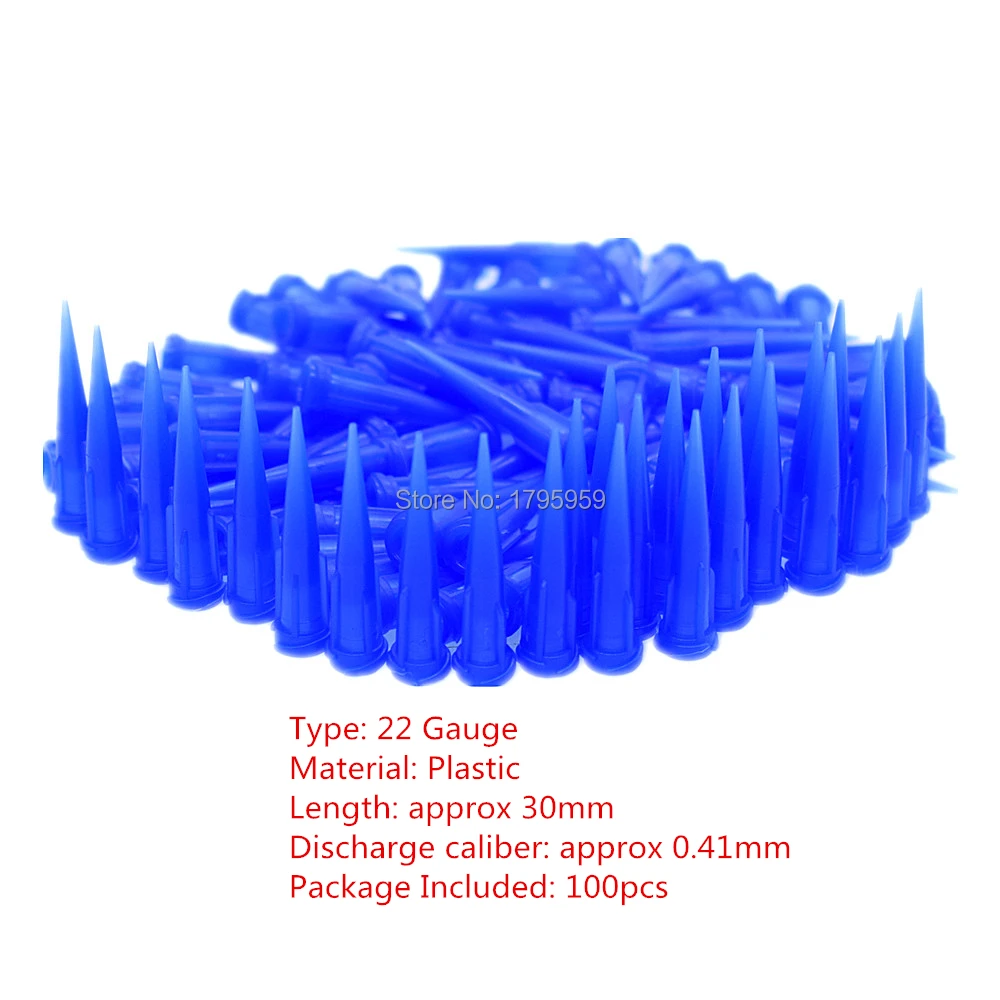 Tapered Dispensing Tips Adhesive Dispensing Plastic Needle 18G 22G 25G Tapered Blunt Tips Liquid Glue Dispenser Needles 100pcs