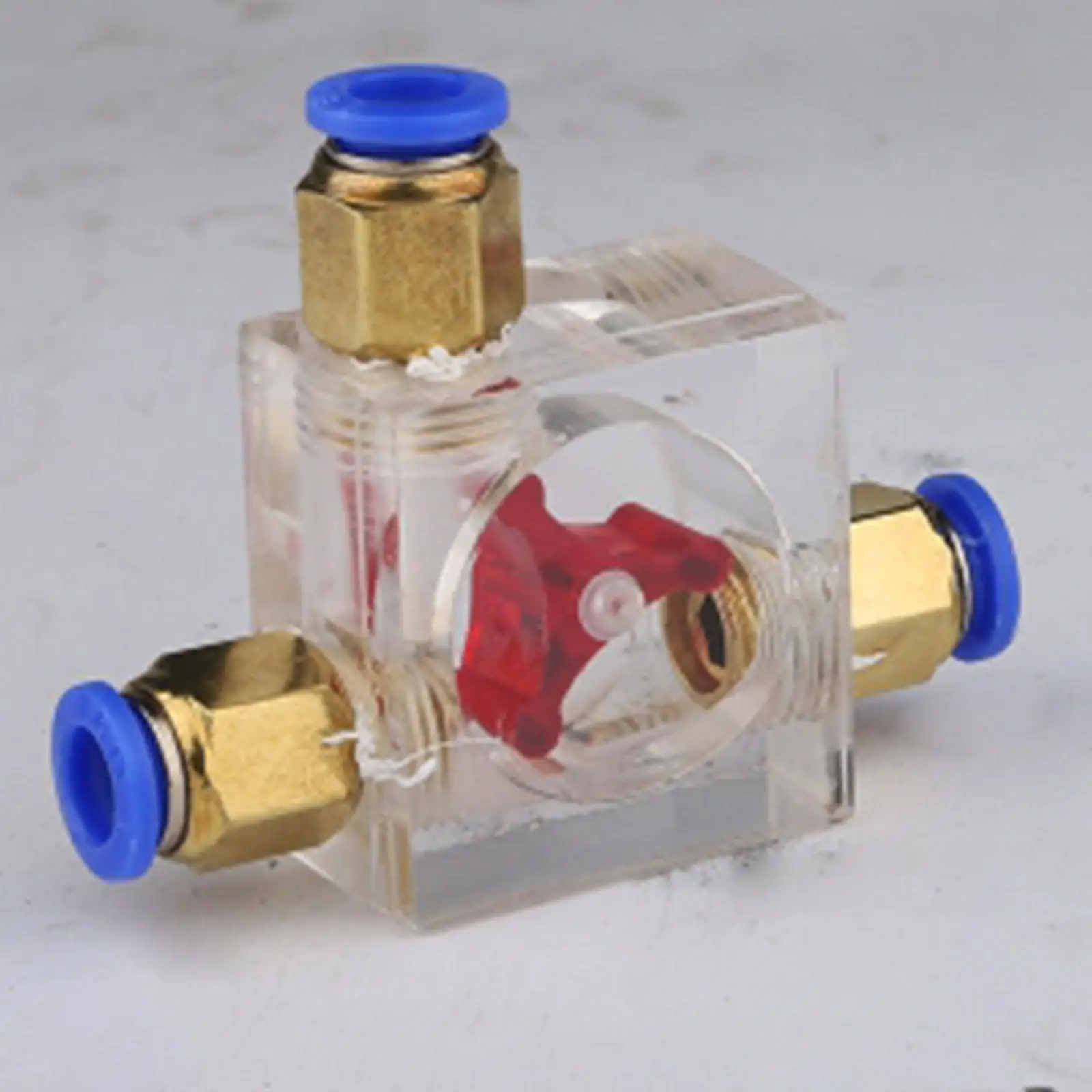 

1 In 2 Way Out Plexiglass Water Flow Indicator Meters Observer For Water Cooled Spindle Motor