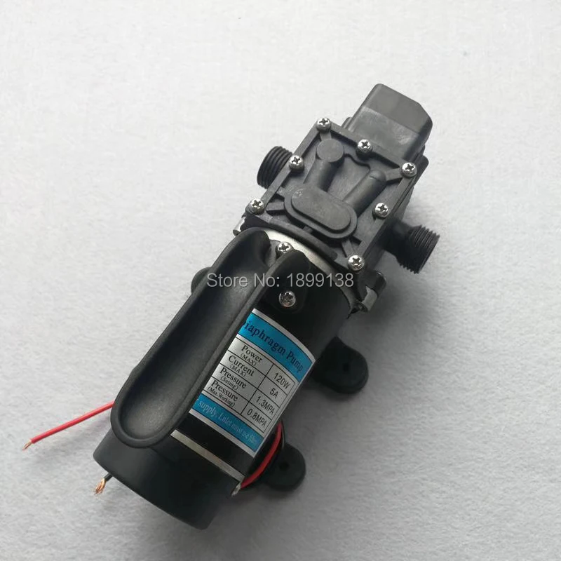 

120w 10LPM small electric dc 12v 24v water pump High Pressure self priming diaphragm water pump with built in fan