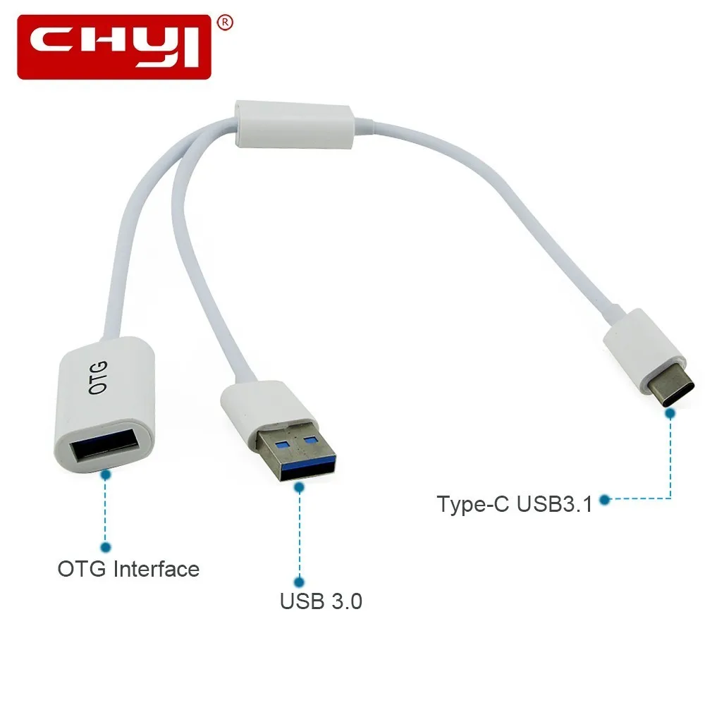 

Type-C Male To OTG Female USB 3.0 Convertor Computer Accessories USB-C Hub Splitter Adapter Cable Extender Hab For Smartphone PC