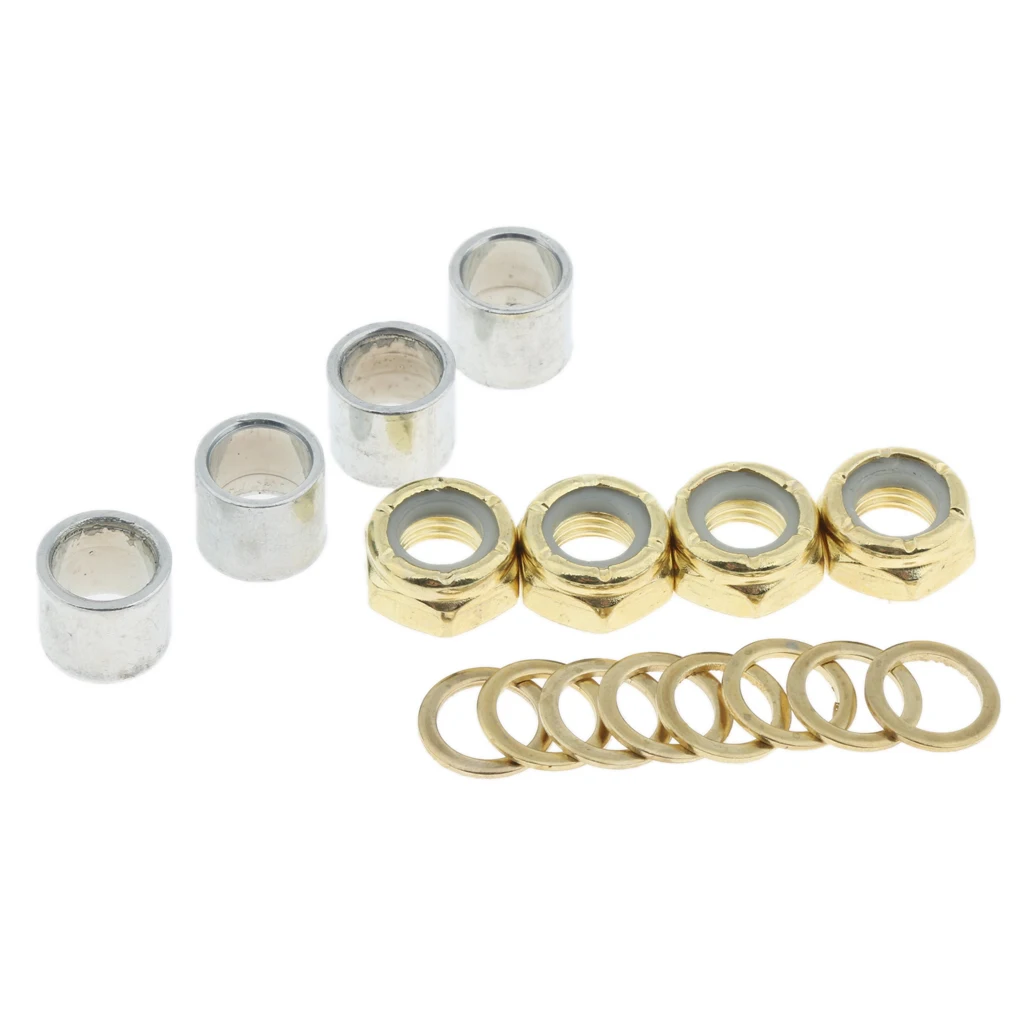 Perfeclan Skateboard Longbaord Bearing Spacers Washers Nuts Speed Rings Set