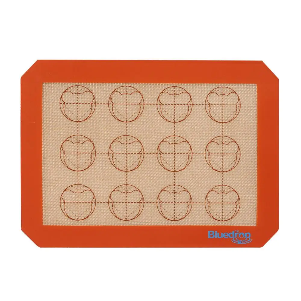 

Pack of 3 Bluedrop silicone baking mats macaron baking sheets non stick oven liner food grade sugar sheet for kitchen bakery set