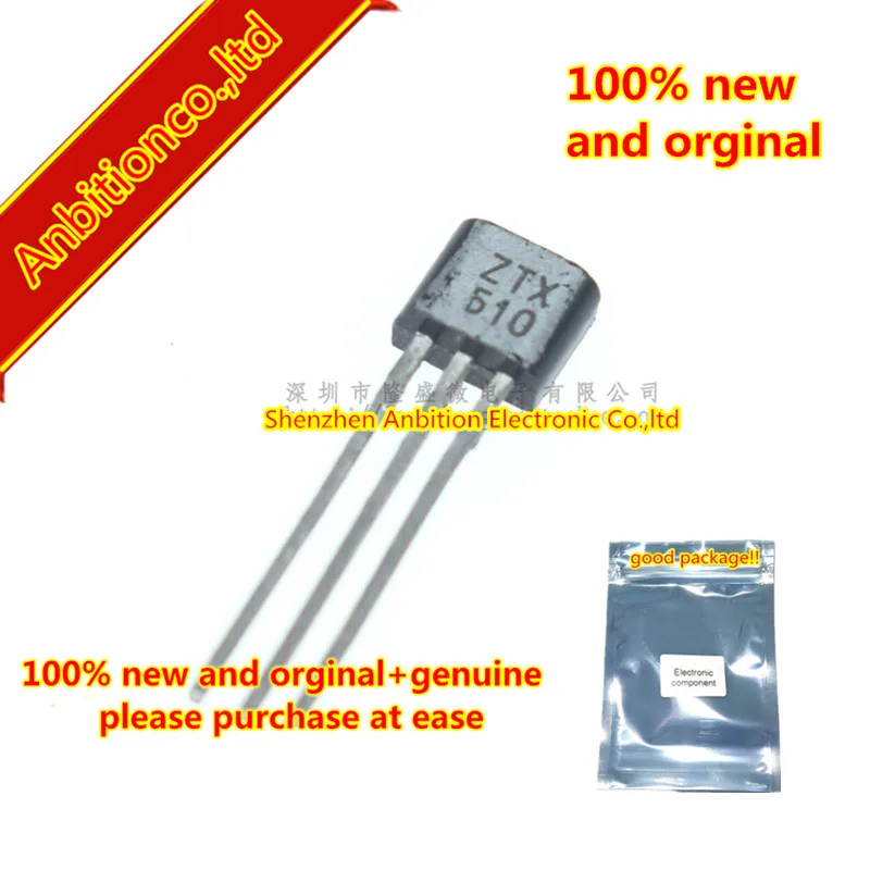 

10 шт. 100% новый и оригинальный ZTX510 TO-92S PNP КРЕМНИЕВЫЙ ПЛАНАРНЫЙ ВЫСОКОСКОРОСТНОЙ ПЕРЕКЛЮЧАЮЩИЙ ТРАНЗИСТОР на складе