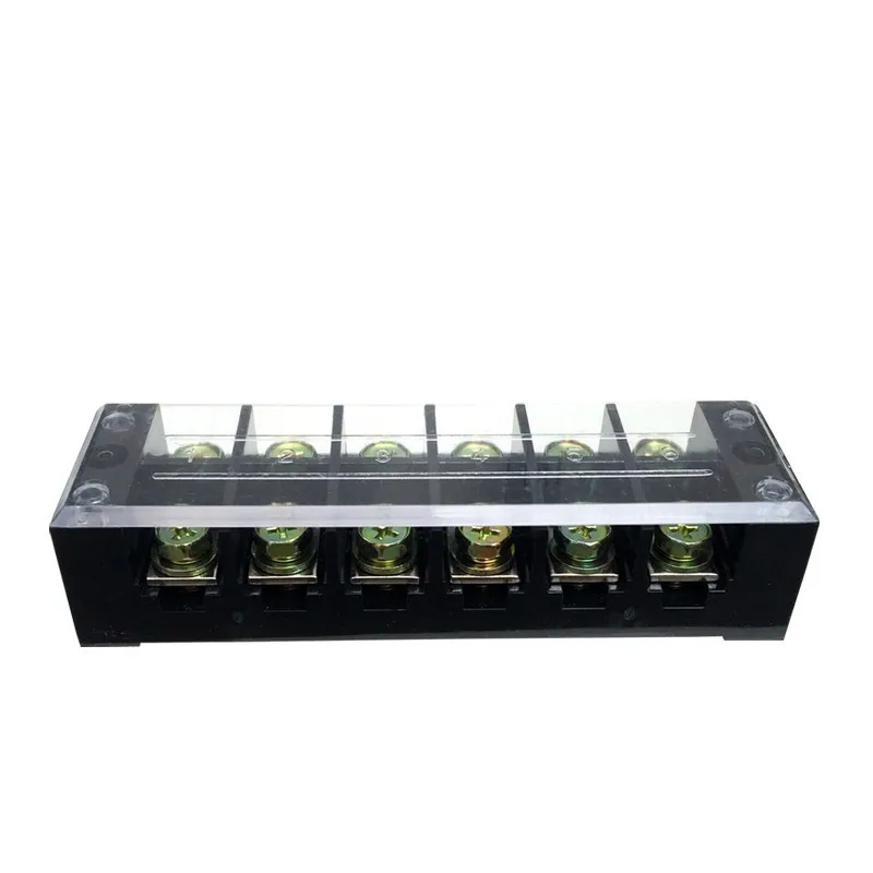 Terminal Blocks TBC-6006 TB-606 60A/6P 600V Connection Dual Row Terminals Copper with 12 screws 0.5-10mm2