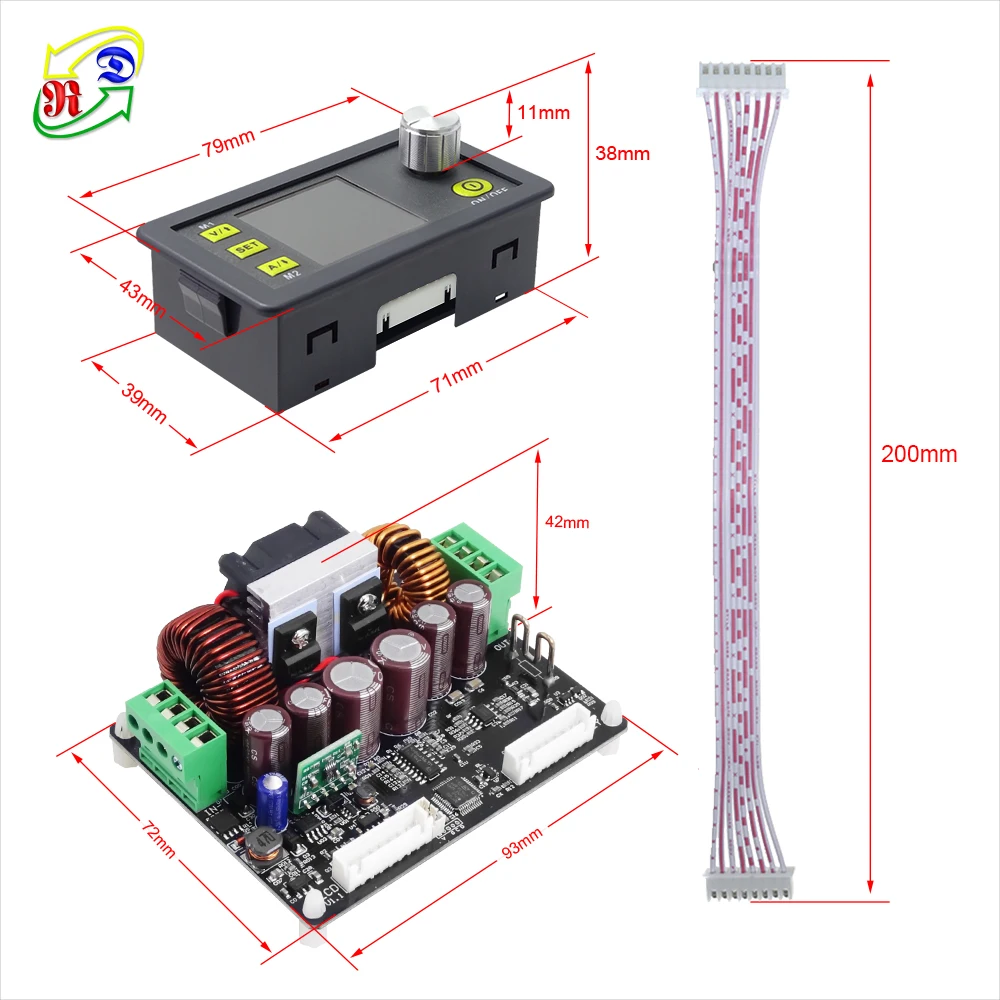 RD DPH5005 convertitore Buck-boost corrente a tensione costante programmabile controllo digitale alimentatore multimetro LCD a colori 50V 5A