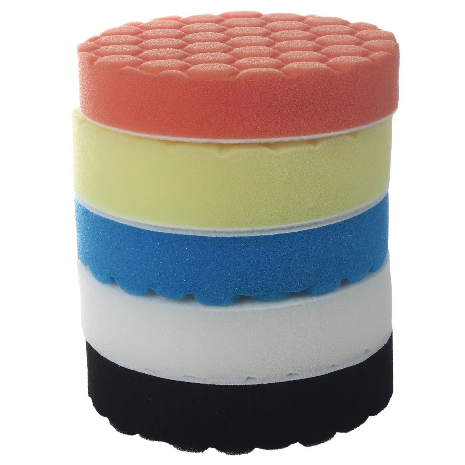 Car Polishing Pad Kit Polisher Waxing Pads Esponja Lustrando Branco Azul Amarelo Preto Laranja 125 mm Pcs