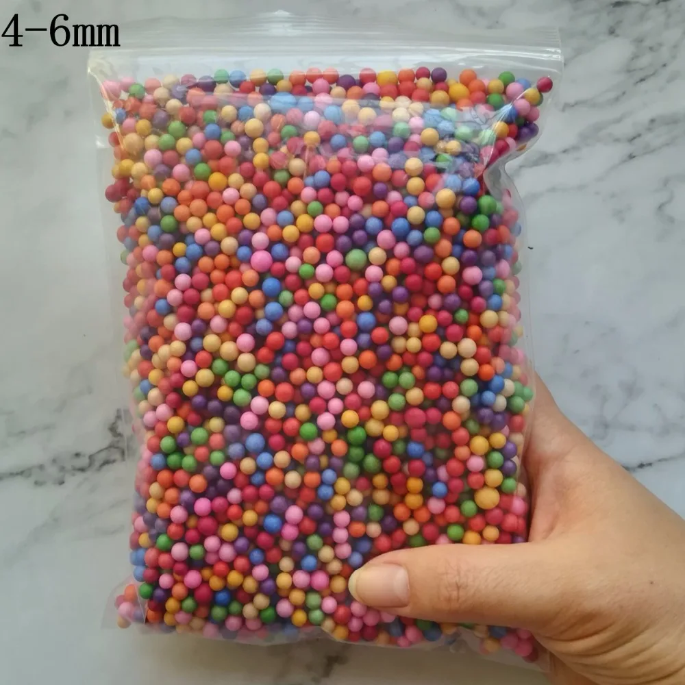 15000pcs Bright Colours Foam Beads Colorful Polystyrene Foam Balls Styrofoam Filler Foam Slime Mini Beads Balls Crafts DIY Decor