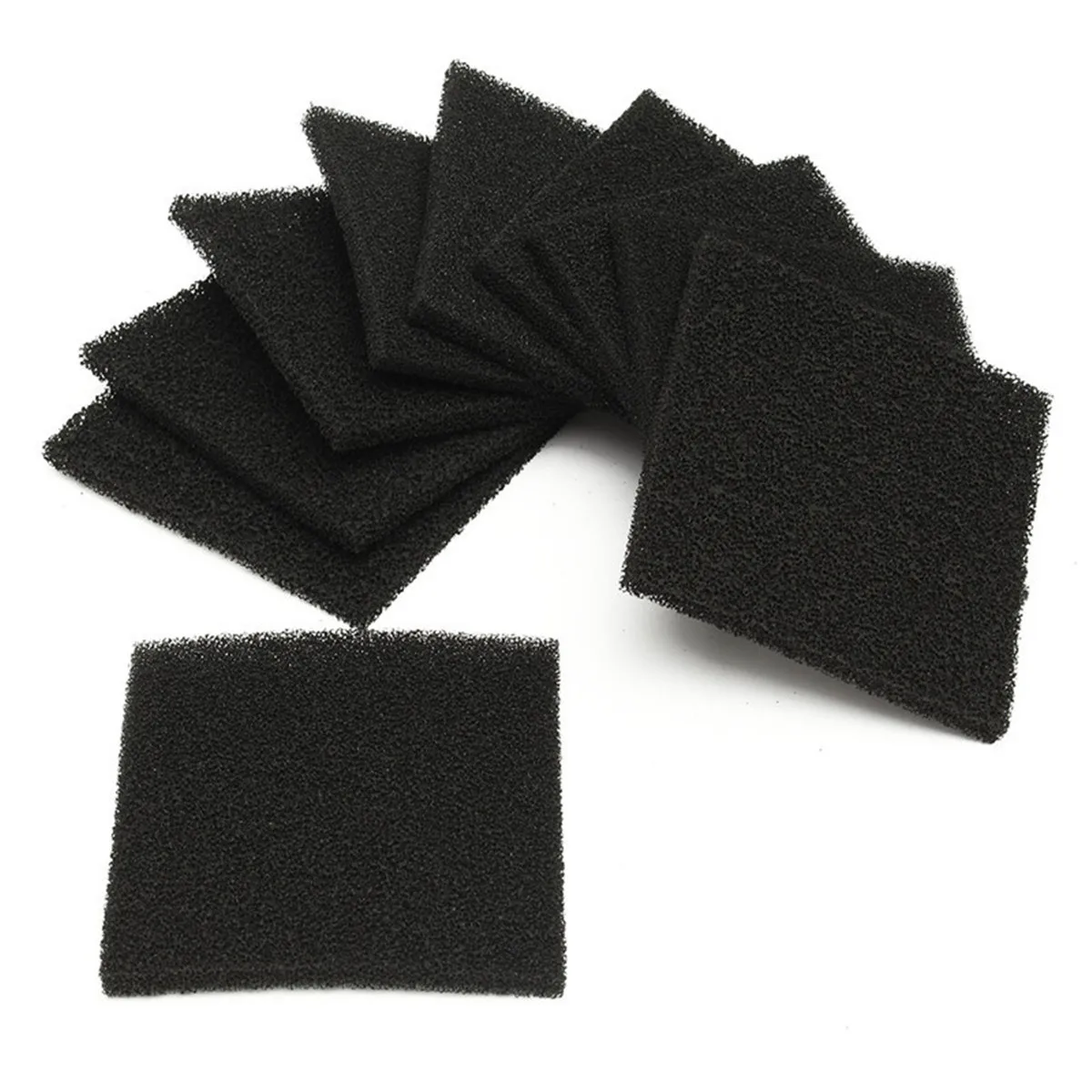 10Pcs/Set Activated Carbon Filter Sponge For 493 Solder Smoke Absorber ESD Fume Extractor 12.8x12.8cm Drop Shipping