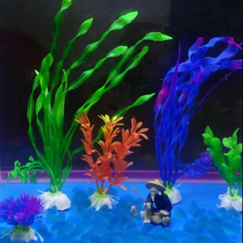 CA13 Fish Tank Aquarium ภูมิทัศน์ Fake Grass จำลองพืชน้ำ Fishbowl Fish Nesting ซ่อนเครื่องประดับประดิษฐ์