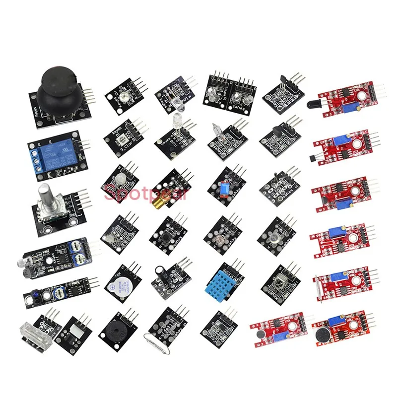 Imagem -04 - Kit de Sensores Raspberry pi Model b Mais 37 em Kit com Placa de Ensaio Grande