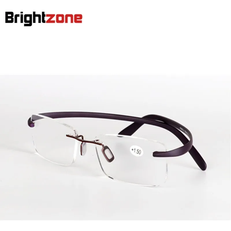 Brightzone Diopter Presbyopic TR90 Rimless Frame Elderly High-Quality Upgraded Men Women Toughness Lightweight Reading Glasses