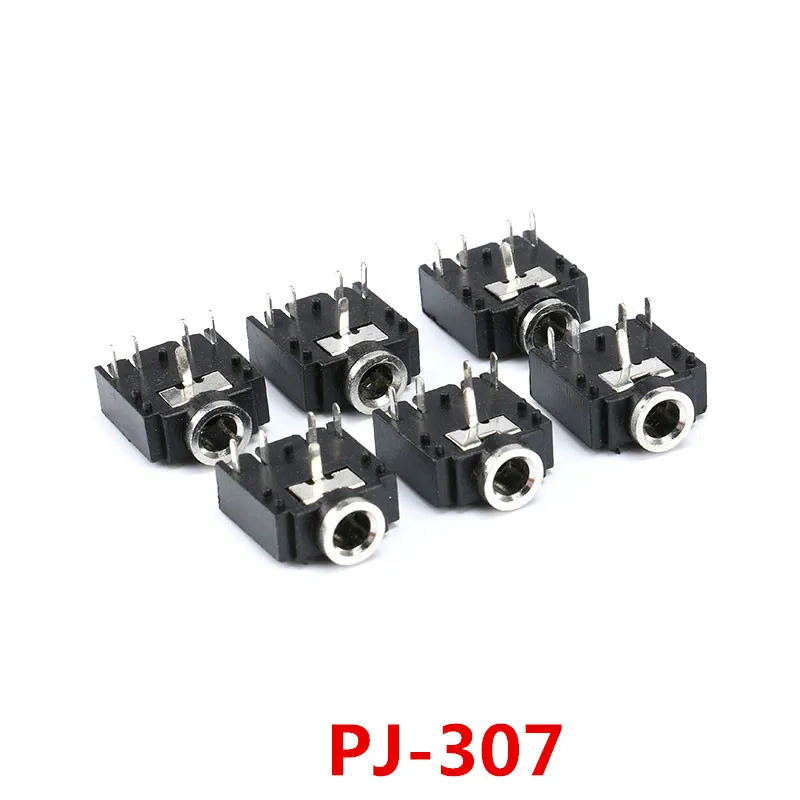 Hot 10 Pcs 5 Pin 3.5mm Female Audio Stereo Jack Socket  PJ-307 PJ307 3F07 Audio Socket